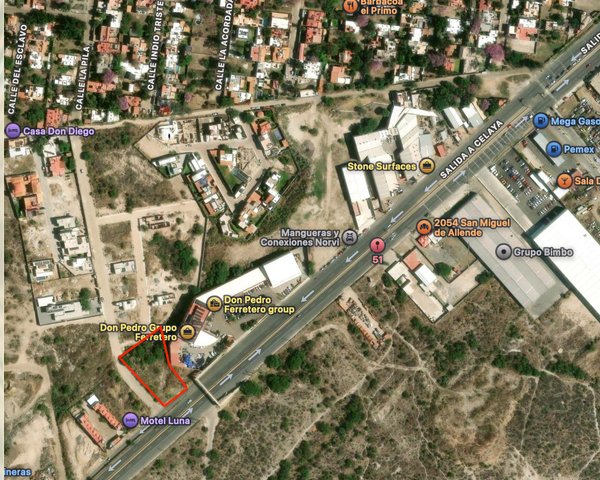 TERRENO ESQUINA COMERCIAL PIE DE CARRETERA – San Miguel de Allende real estate