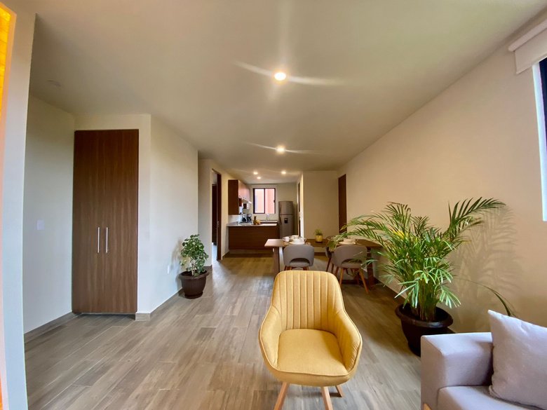 Modern Minimalist 2BR + Private Rooftop | Pool + Gym | Near Centro — 16 photos